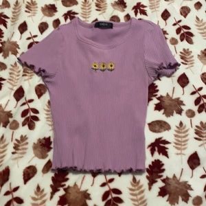 NEW SUNFLOWER PURPLE SHEIN CROP TOP
